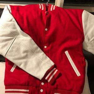 Genuine Leather Letterman Jacket (Never Worn)